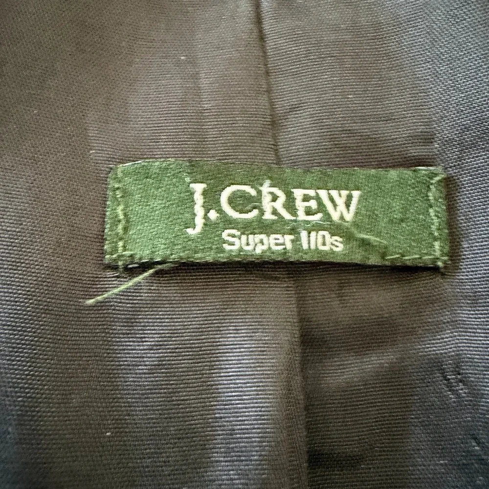 J.Crew Super 110s Wool Navy Pinstripe Blazer Jacket with Crest Undercollar (412)